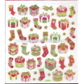 2015 christmas gift tags glitter stickers with high quality